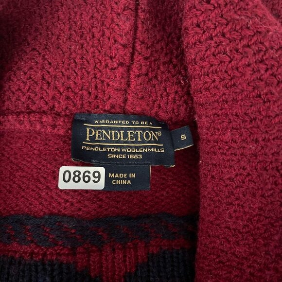 Pendleton Starburst Stripe Merino Wool Button Front Cardigan Sweater Womens S - Picture 8 of 14